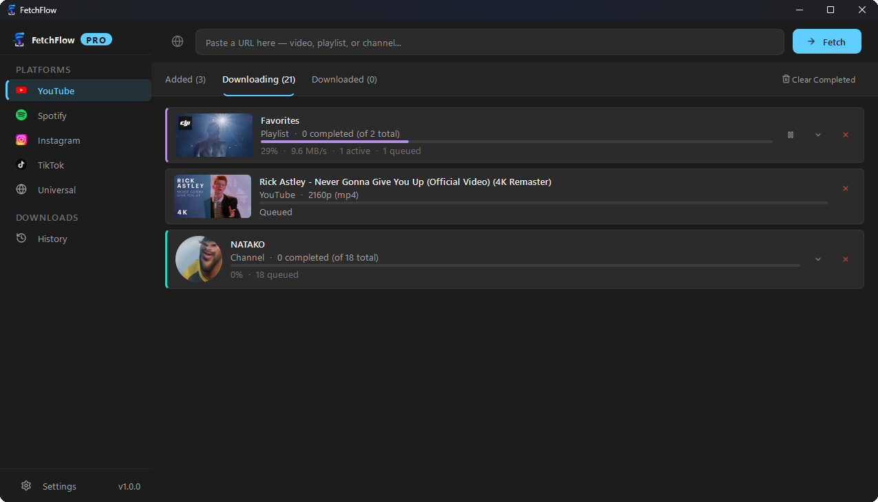 FetchFlow screenshot 2